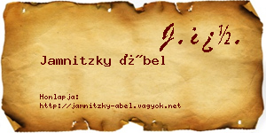 Jamnitzky Ábel névjegykártya
